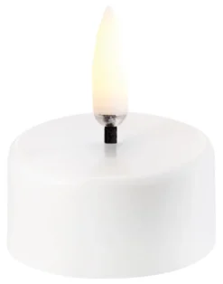 UYUNI LED Teelicht mit Akku 3,9x2,3 cm (2 Stück) Kunststoff White