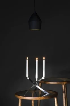 UYUNI Lightarch Kerzenständer Erweiterung um 1 Mini Stabkerze Matte Black