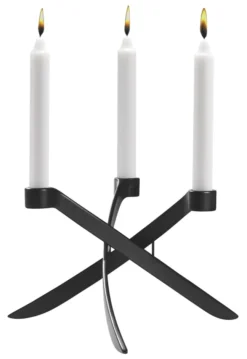 UYUNI Lightarch Kerzenständer Erweiterung um 1 Mini Stabkerze Matte Black