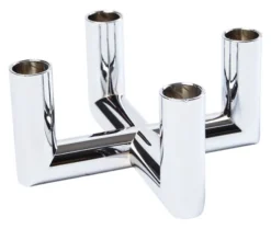UYUNI Matrix Kerzenständer für 4 Mini Stabkerzen Chrome
