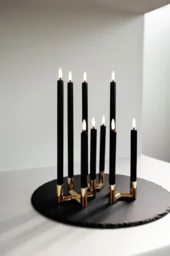 UYUNI Matrix Kerzenständer für 4 Mini Stabkerzen Warm brass
