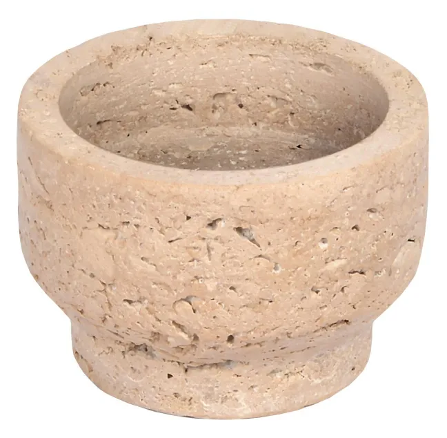 UYUNI Travertine Kerzenhalter für Teelicht und Stumpenkerze
