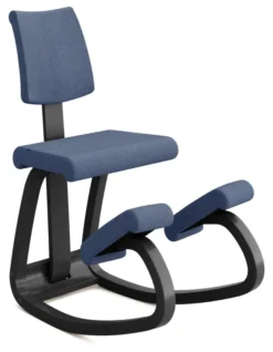 Varier® Variable™ Plus Kniestuhl Esche schwarz REW758 Re-wool blau Sale
