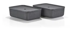 ZONE Denmark Aufbewahrungsbox Pulp 48 x 32 cm 2 Stück Black