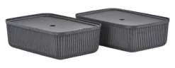 ZONE Denmark Aufbewahrungsbox Pulp 48 x 32 cm 2 Stück Black