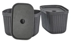 ZONE Denmark Aufbewahrungsbox Pulp 23 x 15 cm 2 Stück Black