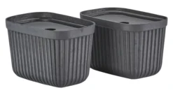 ZONE Denmark Aufbewahrungsbox Pulp 23 x 15 cm 2 Stück Black