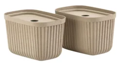 ZONE Denmark Aufbewahrungsbox Pulp 23 x 15 cm 2 Stück Natural Brown