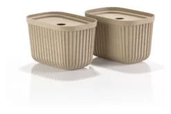ZONE Denmark Aufbewahrungsbox Pulp 23 x 15 cm 2 Stück Natural Brown