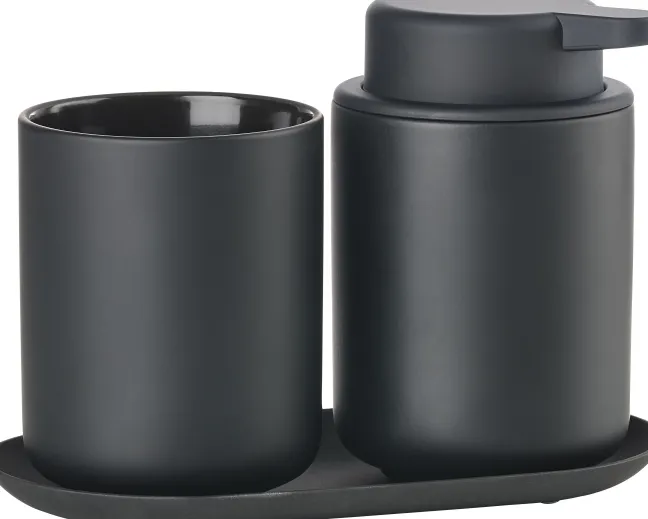 ZONE Denmark Badezimmer-Set Ume 3 Teile Black