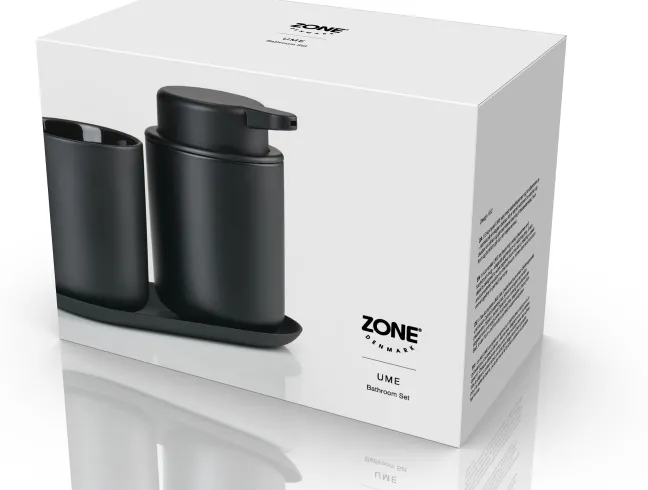 ZONE Denmark Badezimmer-Set Ume 3 Teile Black