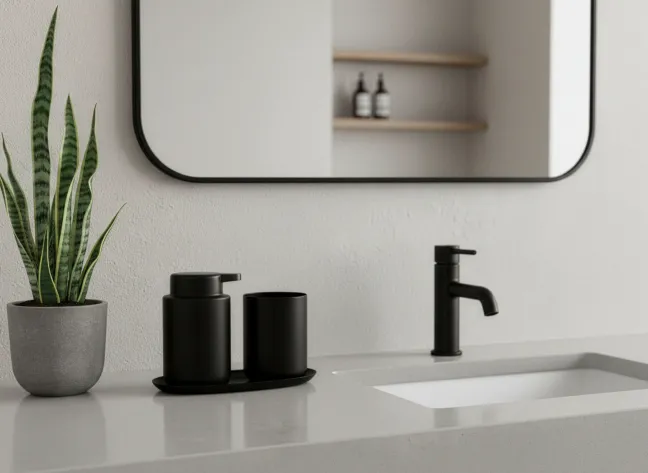 ZONE Denmark Badezimmer-Set Ume 3 Teile Black