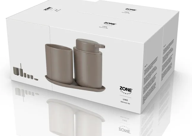 ZONE Denmark Badezimmer-Set Ume 3 Teile Taupe