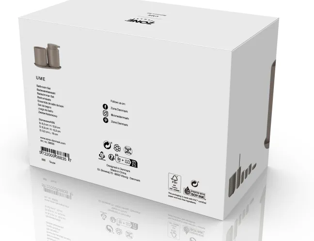 ZONE Denmark Badezimmer-Set Ume 3 Teile Taupe
