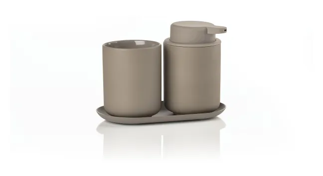 ZONE Denmark Badezimmer-Set Ume 3 Teile Taupe
