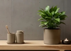 ZONE Denmark Badezimmer-Set Ume 3 Teile Taupe
