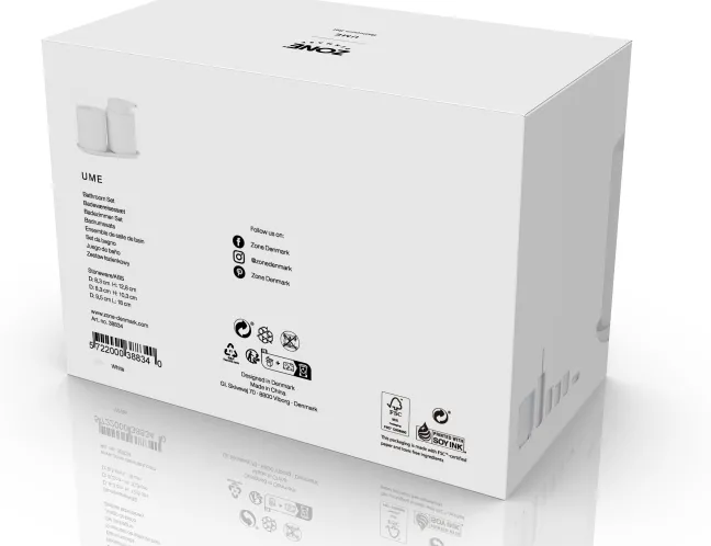 ZONE Denmark Badezimmer-Set Ume 3 Teile White