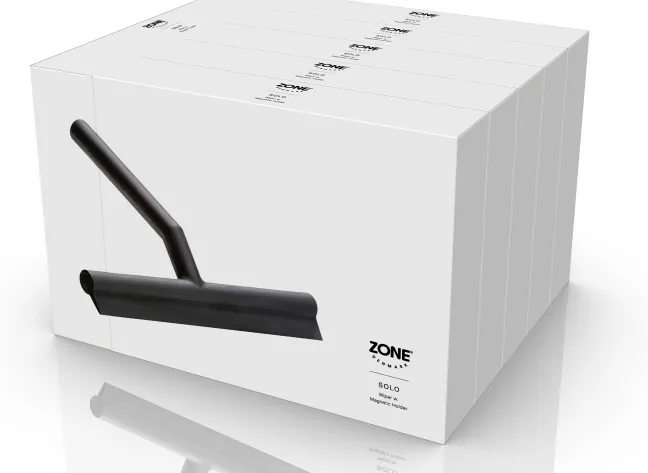 ZONE Denmark Duschabzieher m. Halter Solo Black