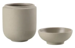 ZONE Denmark Gefäß mit Deckel Sensu 6,5 x 9 cm Taupe