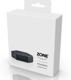 ZONE Denmark Glasuntersetzer Hexagon 6 Stück Black