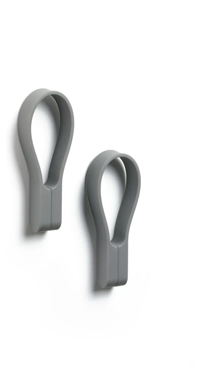 ZONE Denmark Handtuchhalter Loop magnet 2 Stück grau