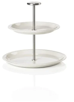 ZONE Denmark Servierständer, 2 Etagen Eau 20 cm Offwhite Porzellan