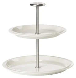 ZONE Denmark Servierständer, 2 Etagen Eau 20 cm Offwhite Porzellan