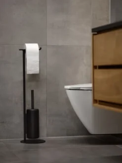 ZONE Denmark Toilettenbutler mit Bürste Rim 74cm schwarz