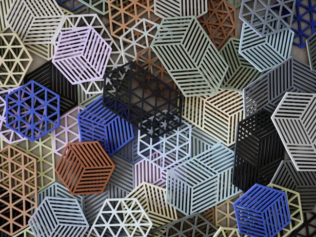 ZONE Denmark Untersetzer Hexagon Fog blue