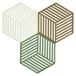 ZONE Denmark Untersetzer Hexagon 3 Stück Grass/Mint/Liquorice