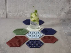 ZONE Denmark Untersetzer Hexagon 16 x 14 x 0,9 cm Grass Silikon